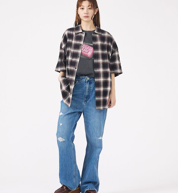 ABAHOUSE「【Revo. / レヴォ】TH-4093 / オンブレチェック 半袖シャツ /」|シャツ・ブラウス|