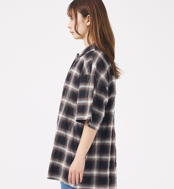 ABAHOUSE「【Revo. / レヴォ】TH-4093 / オンブレチェック 半袖シャツ /」|シャツ・ブラウス|