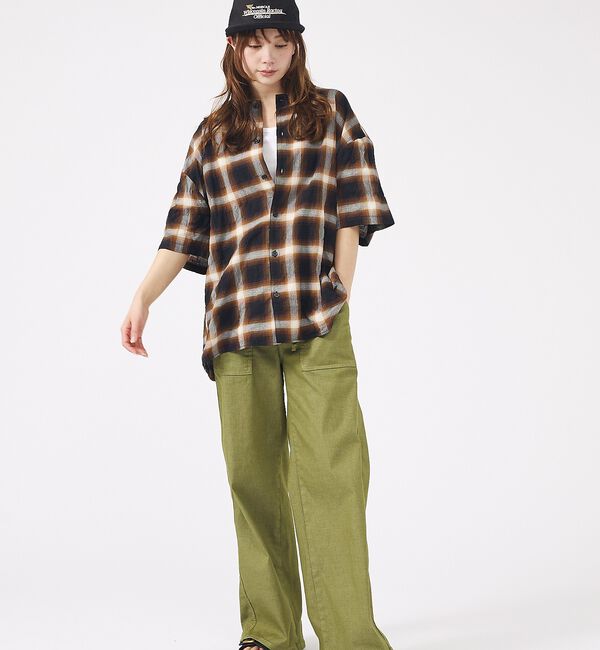 ABAHOUSE「【Revo. / レヴォ】TH-4093 / オンブレチェック 半袖シャツ /」|シャツ・ブラウス|