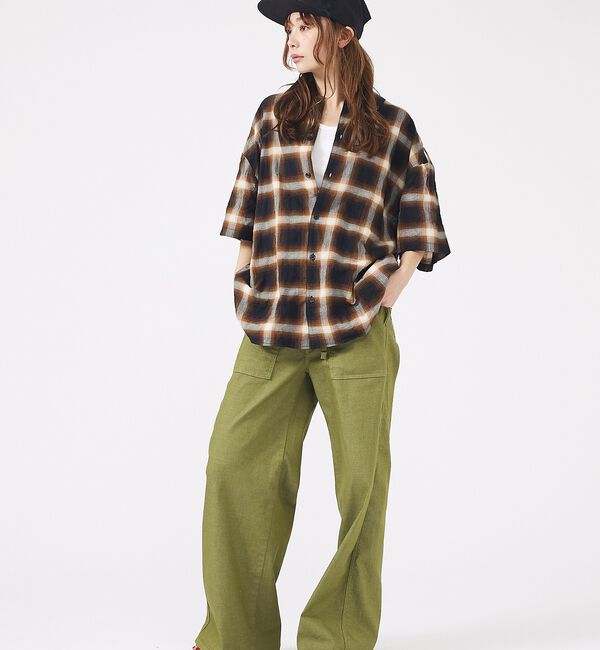 ABAHOUSE「【Revo. / レヴォ】TH-4093 / オンブレチェック 半袖シャツ /」|シャツ・ブラウス|