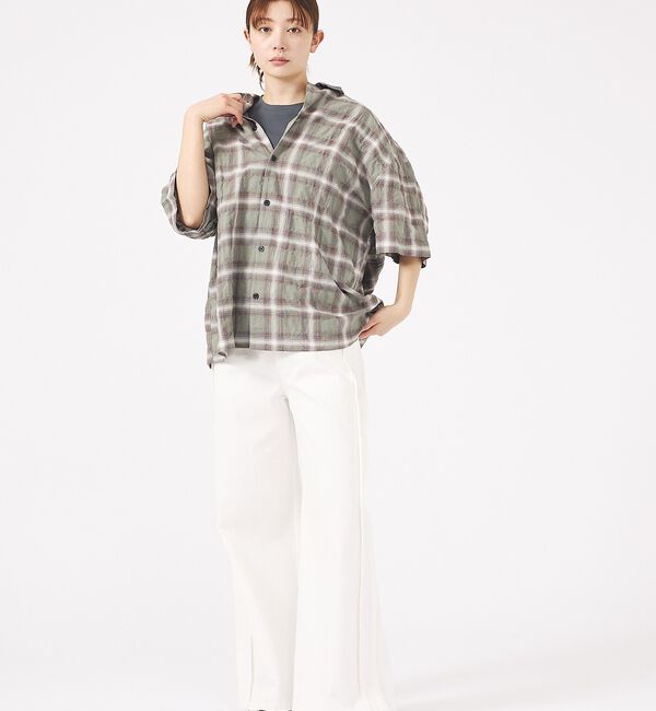 ABAHOUSE「【Revo. / レヴォ】TH-4093 / オンブレチェック 半袖シャツ /」|シャツ・ブラウス|
