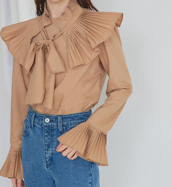 SELFIST「プリーツ襟付ブラウス」|シャツ・ブラウス|