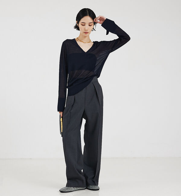 The Store by C' 「【COCUCA】2WAYシアーニットプルオーバー」|ニット・セーター|