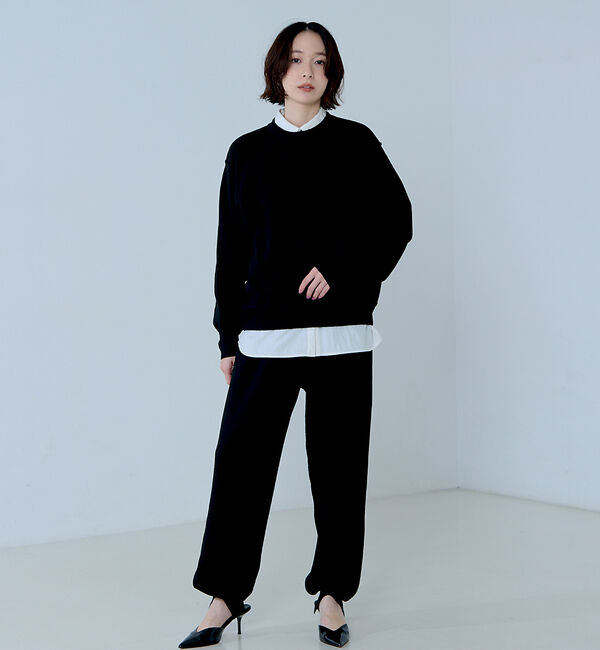 NOMINE「【セットアップ/ユニセックス】スウェットライク ニット プルオーバー」|ニット・セーター|
