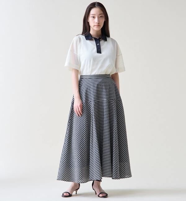 TIARA「ギンガムチェックフレアスカート」|スカート|