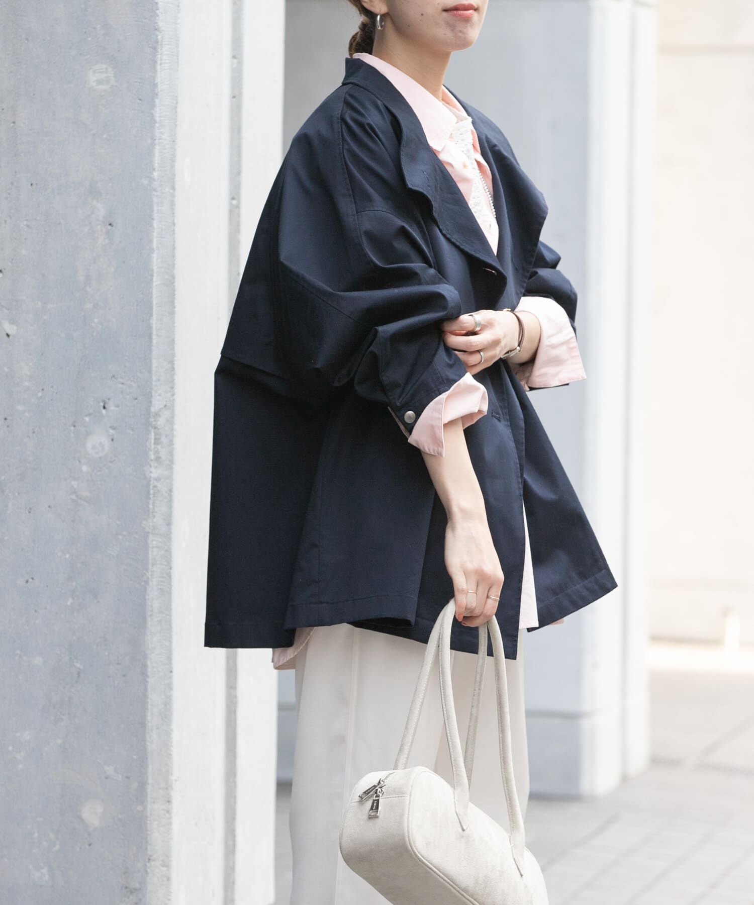 URBAN RESEARCH「スタンドカラーミドル丈トレンチコート」|トレンチコート|