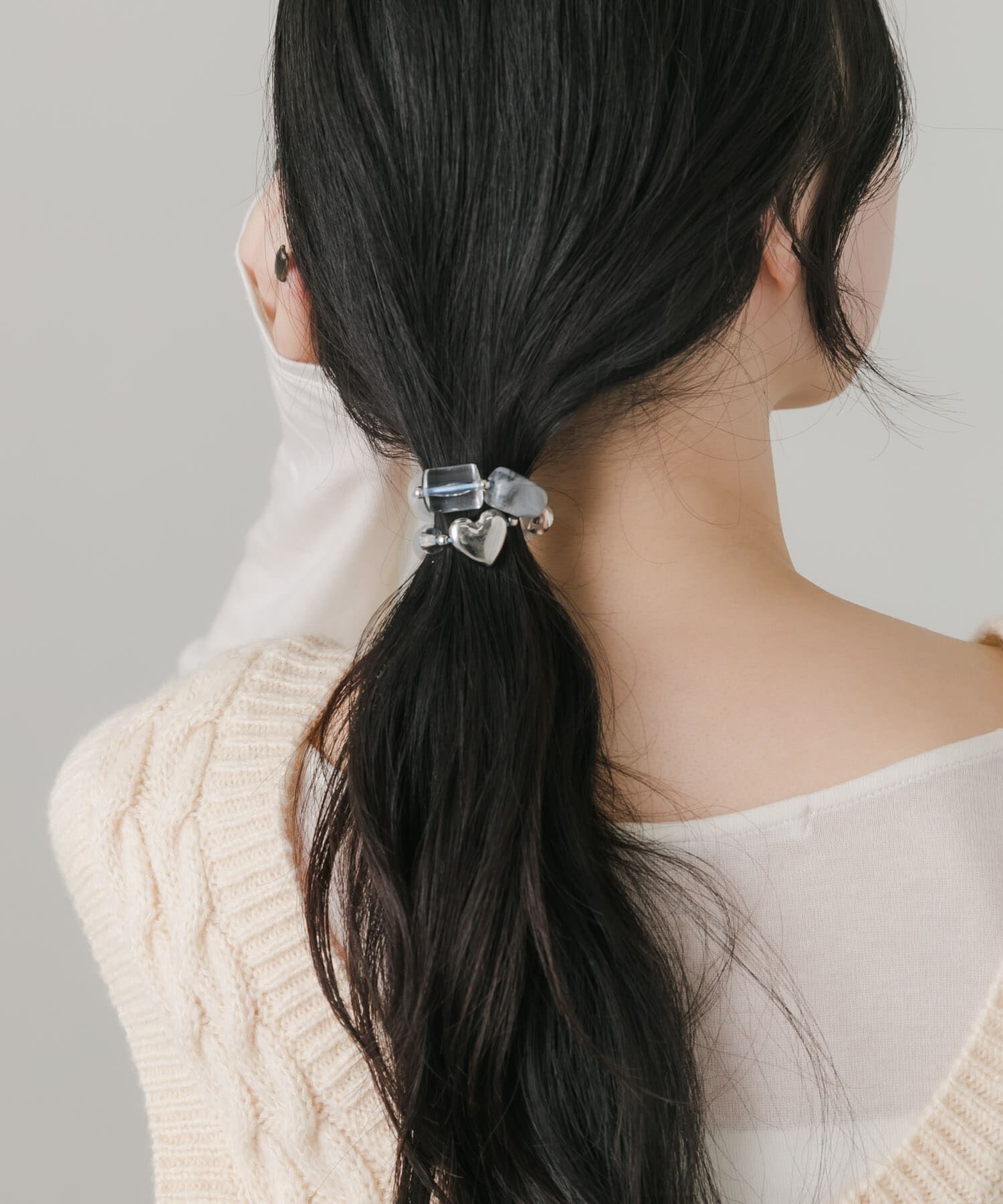 SMELLY「クリアビーズモチーフヘアポニー」|ヘアゴム・シュシュ|