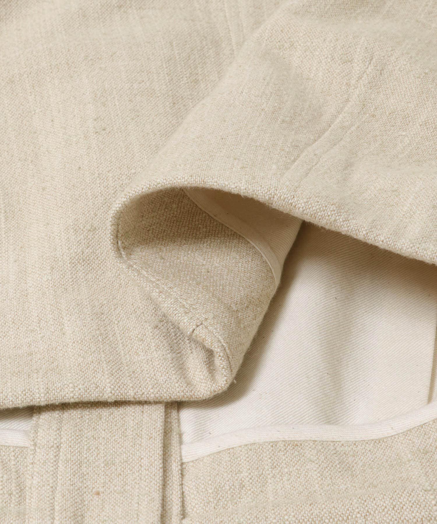 URBAN RESEARCH「new basic　SLAB NEP BELT JACKET」|ノーカラーコート|