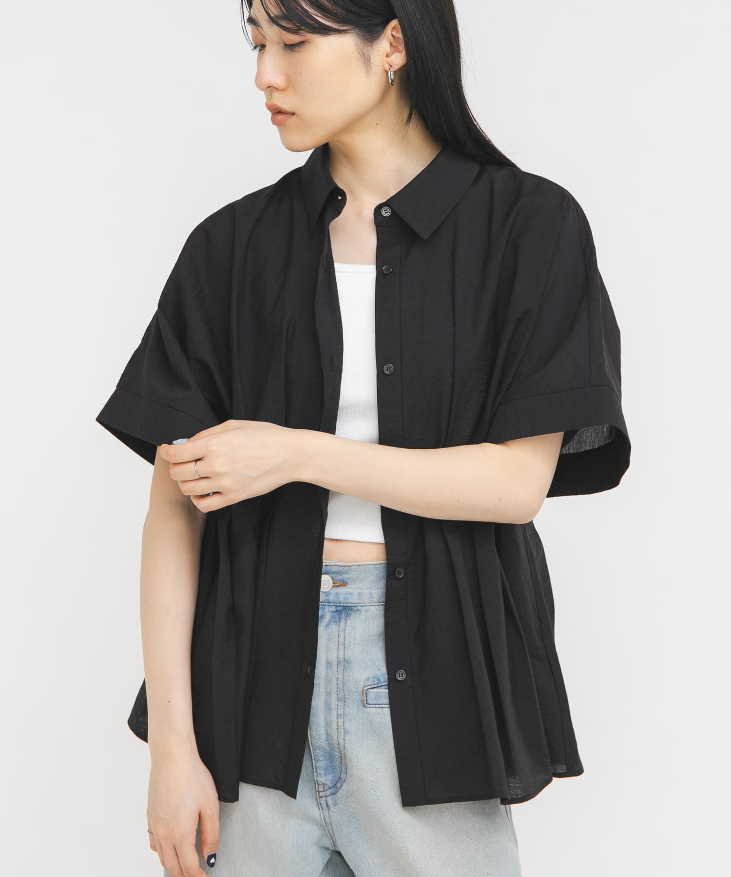  「ウエストタックドルマンブラウス」|シャツ・ブラウス|