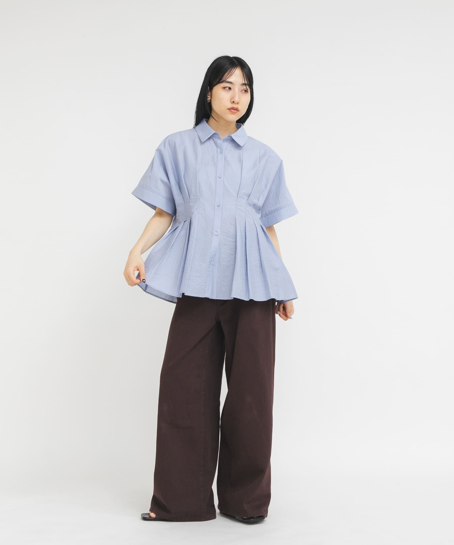  「ウエストタックドルマンブラウス」|シャツ・ブラウス|