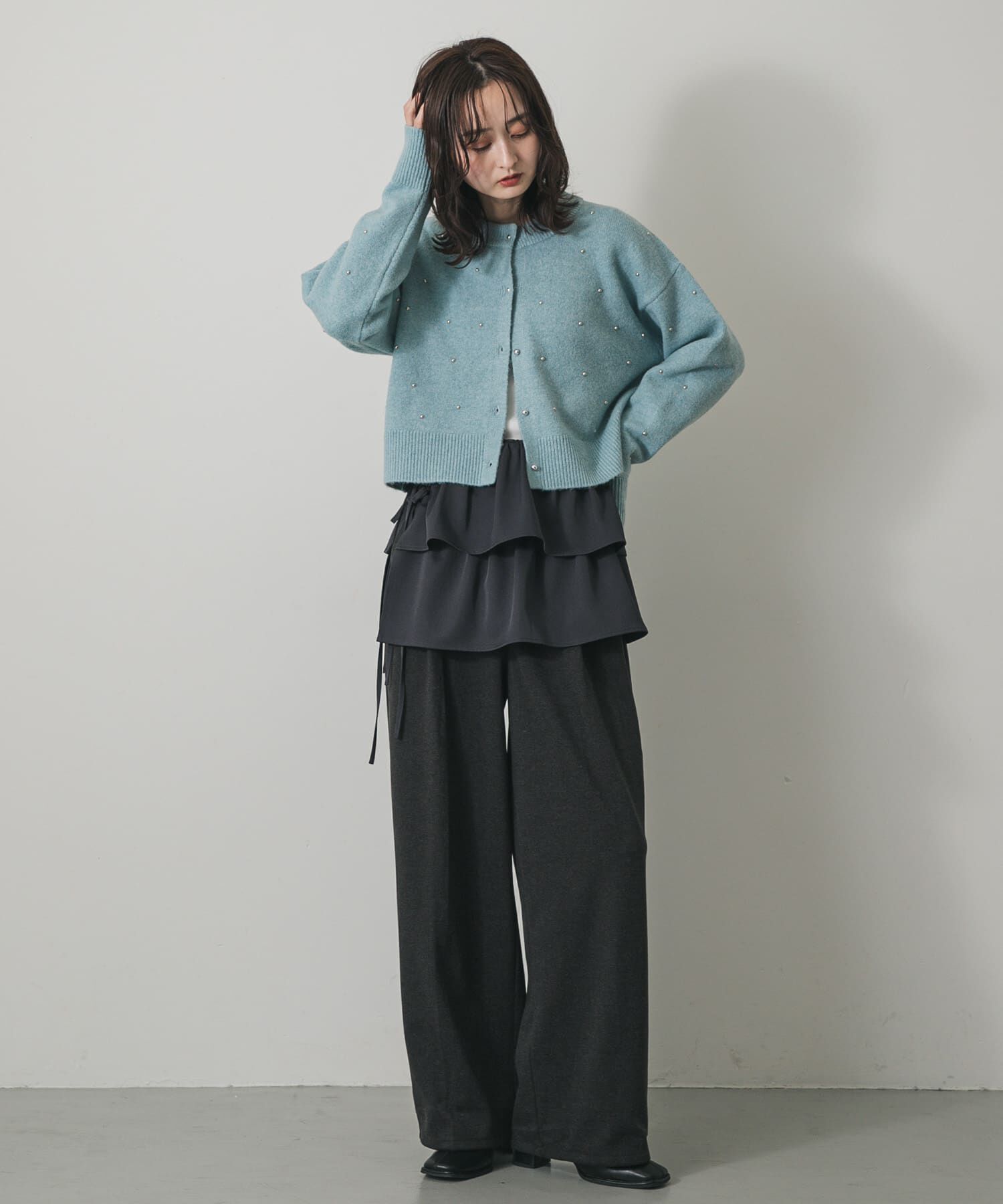 SENSE OF PLACE by URBAN RESEARCH「『洗濯可』ボールビーズカーディガン」|カーディガン|