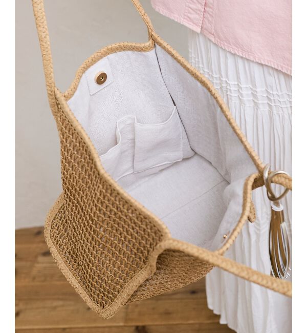  「透かし編みペーパートート」|トートバッグ|