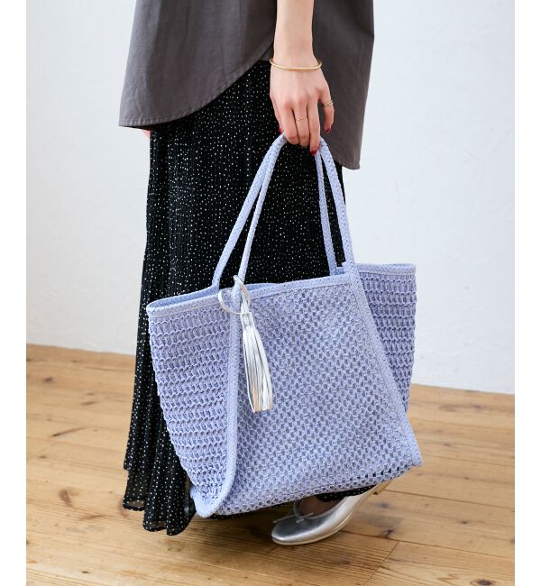  「透かし編みペーパートート」|トートバッグ|