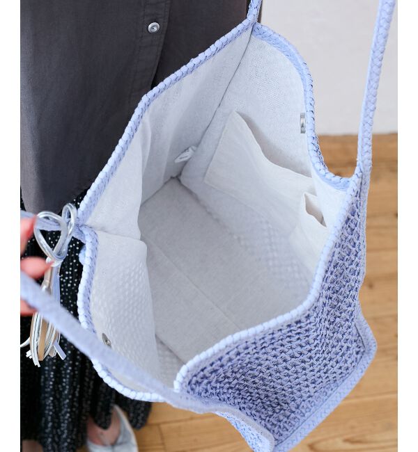  「透かし編みペーパートート」|トートバッグ|