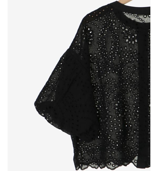  「カットワーク刺繍バルーンスリーブブラウス」|シャツ・ブラウス|