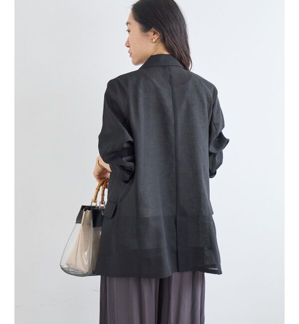  「≪手洗い可能≫リネンライクテーラードジャケット」|その他|