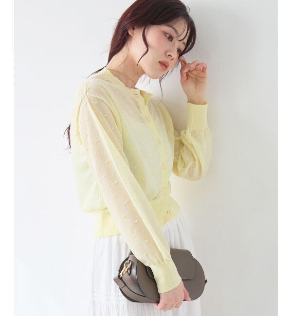  「シアードットクルーカーディガン」|カーディガン|