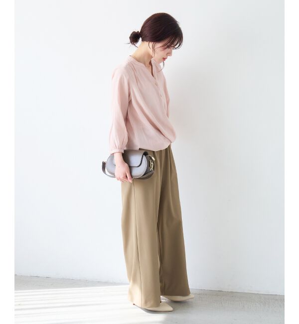  「バーボタンカシュクールブラウス」|シャツ・ブラウス|