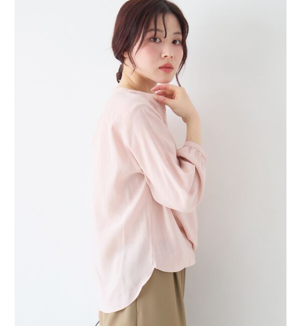  「バーボタンカシュクールブラウス」|シャツ・ブラウス|