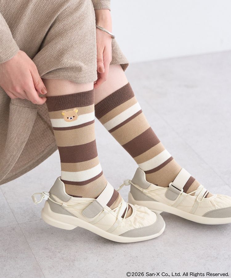 earth music&ecology「リラックマ&times;earth マルチボーダーソックス」|その他|