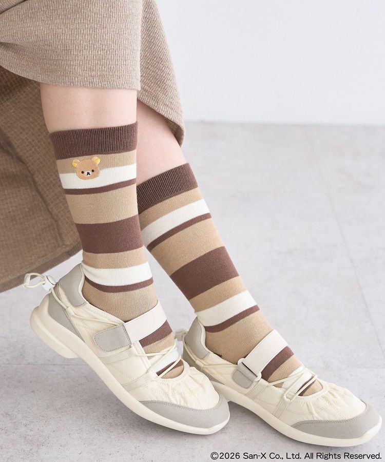 earth music&ecology「リラックマ&times;earth マルチボーダーソックス」|その他|