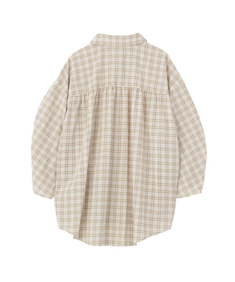 earth music&ecology「シャーリングスリーブチェックシャツ」|シャツ・ブラウス|