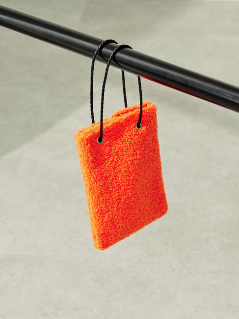  「ボアミニバック」|ハンドバッグ|オレンジ