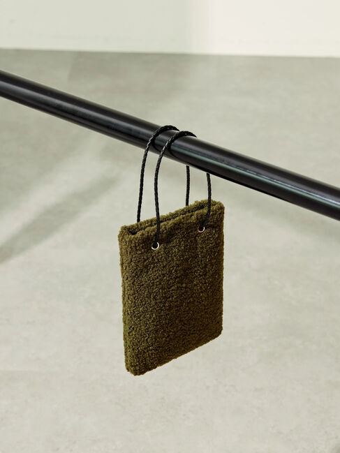  「ボアミニバック」|ハンドバッグ|カーキ