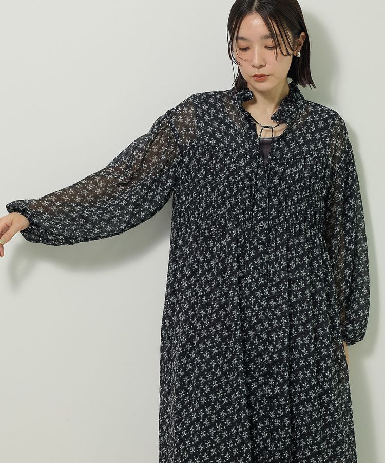 Green Parks「花柄シフォン楊柳ワンピース」|ワンピース|