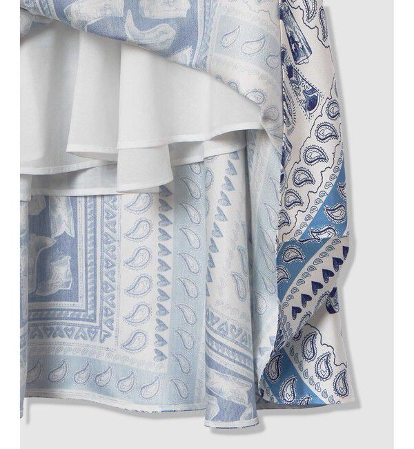 LOULOU WILLOUGHBY「【LOULOU WILLOUGHBY】ウエスタンスカーフプリントフレアスカート」|フレア|