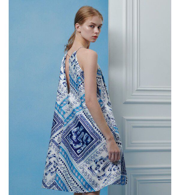 LOULOU WILLOUGHBY「【LOULOU WILLOUGHBY】ウエスタンスカーフプリントホルターネックワンピース」|ワンピース|