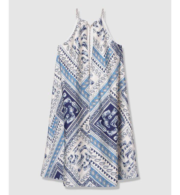 LOULOU WILLOUGHBY「【LOULOU WILLOUGHBY】ウエスタンスカーフプリントホルターネックワンピース」|ワンピース|