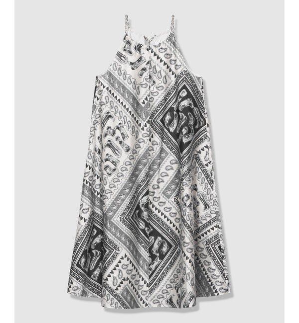 LOULOU WILLOUGHBY「【LOULOU WILLOUGHBY】ウエスタンスカーフプリントホルターネックワンピース」|ワンピース|