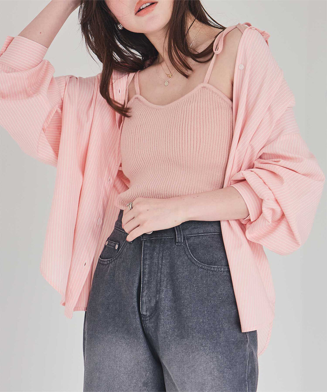 titivate「ショルダーリボンキャミソール」|キャミソール|