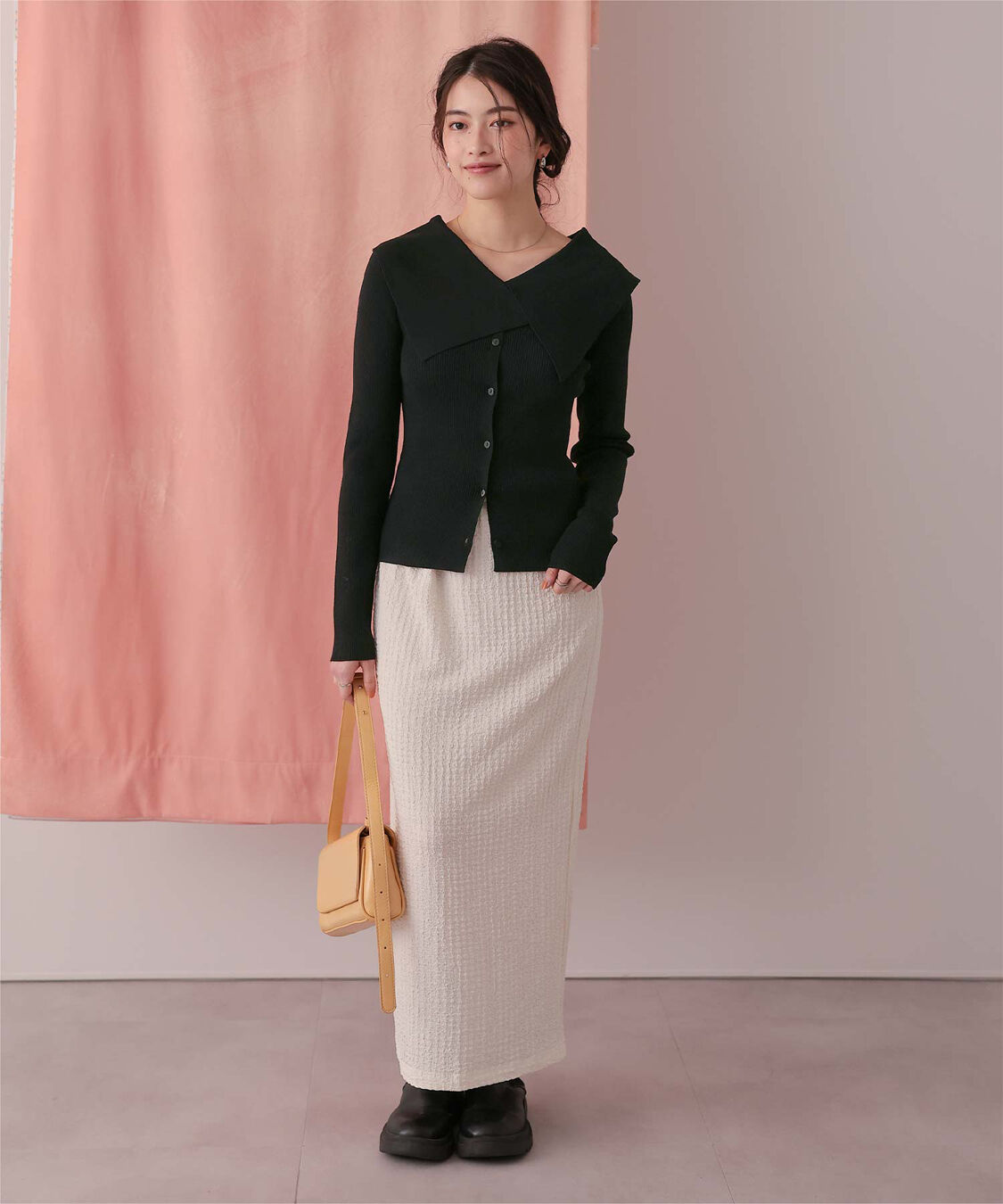 titivate「UVケア/抗ピルビッグカラーリブニット」|ニット・セーター|