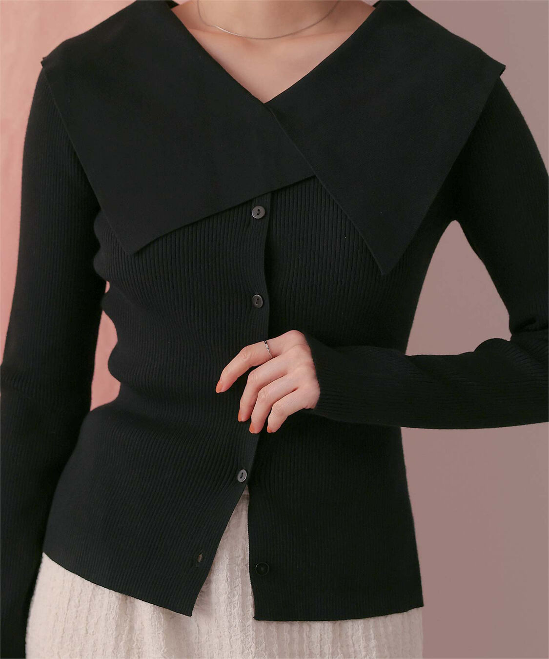 titivate「UVケア/抗ピルビッグカラーリブニット」|ニット・セーター|