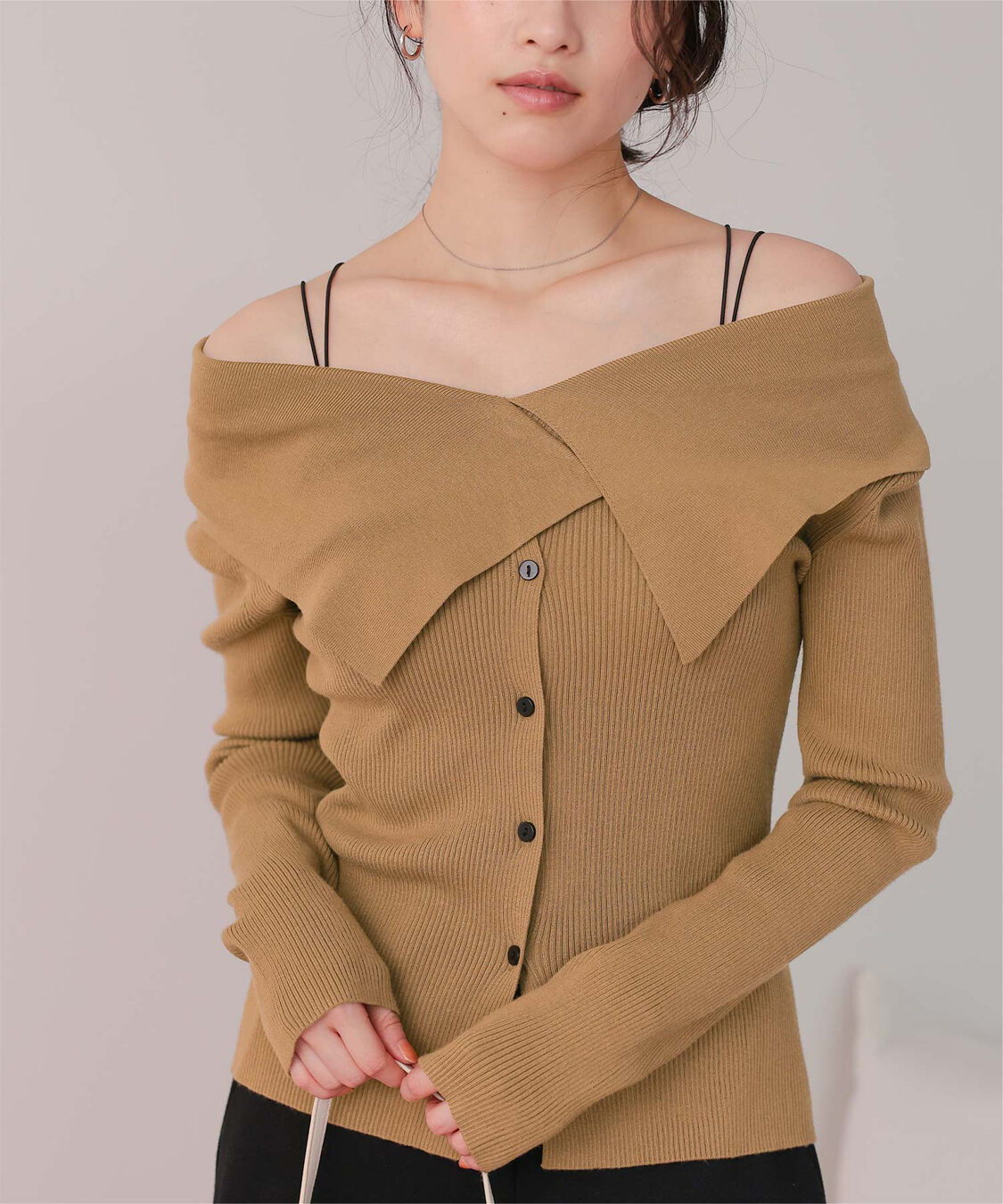 titivate「UVケア/抗ピルビッグカラーリブニット」|ニット・セーター|