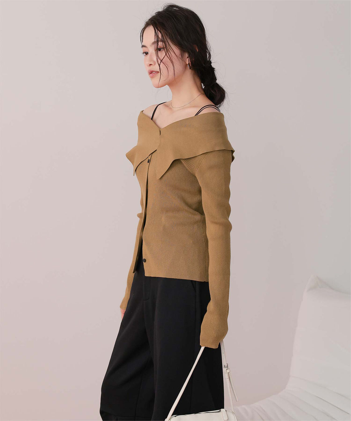 titivate「UVケア/抗ピルビッグカラーリブニット」|ニット・セーター|