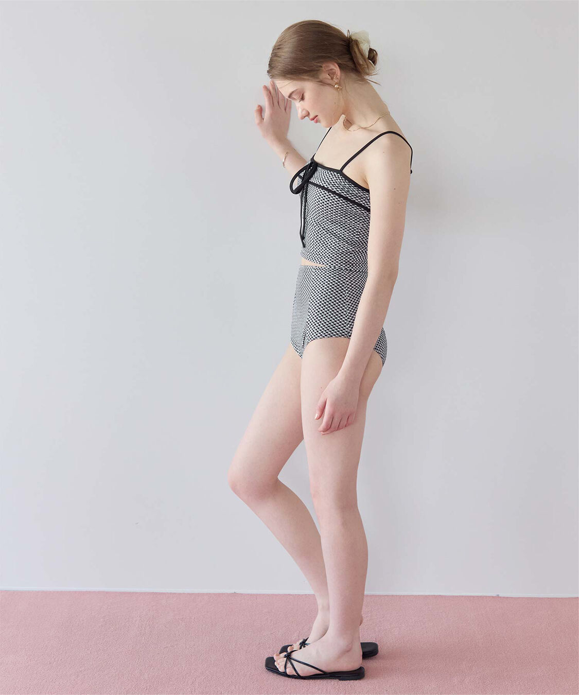 SEA DRESS「リボンデザインチェックジャガードビキニ/水着」|ビキニ|