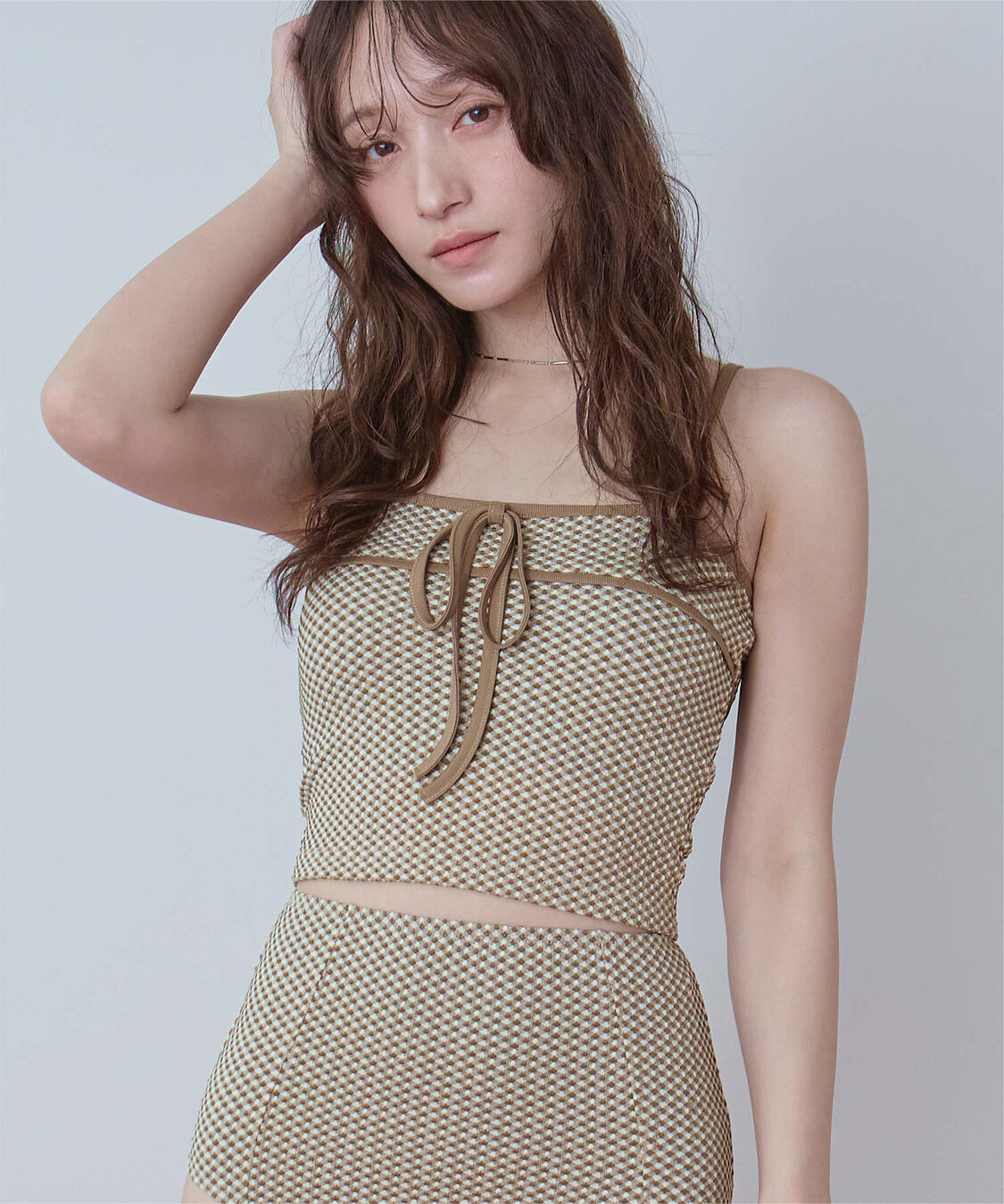 SEA DRESS「リボンデザインチェックジャガードビキニ/水着」|ビキニ|