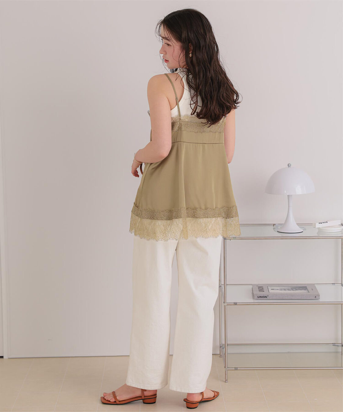 titivate「レースサテンキャミソールトップス」|キャミソール|