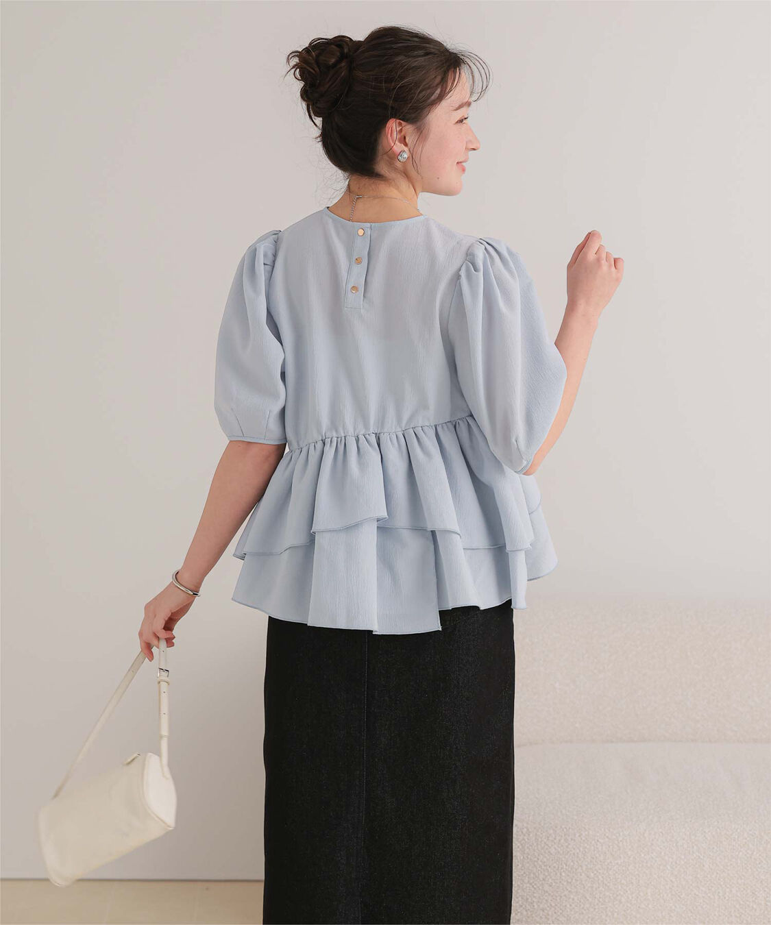 titivate「【ななみさんコラボアイテム】イレギュラーヘムペプラムトップス」|シャツ・ブラウス|