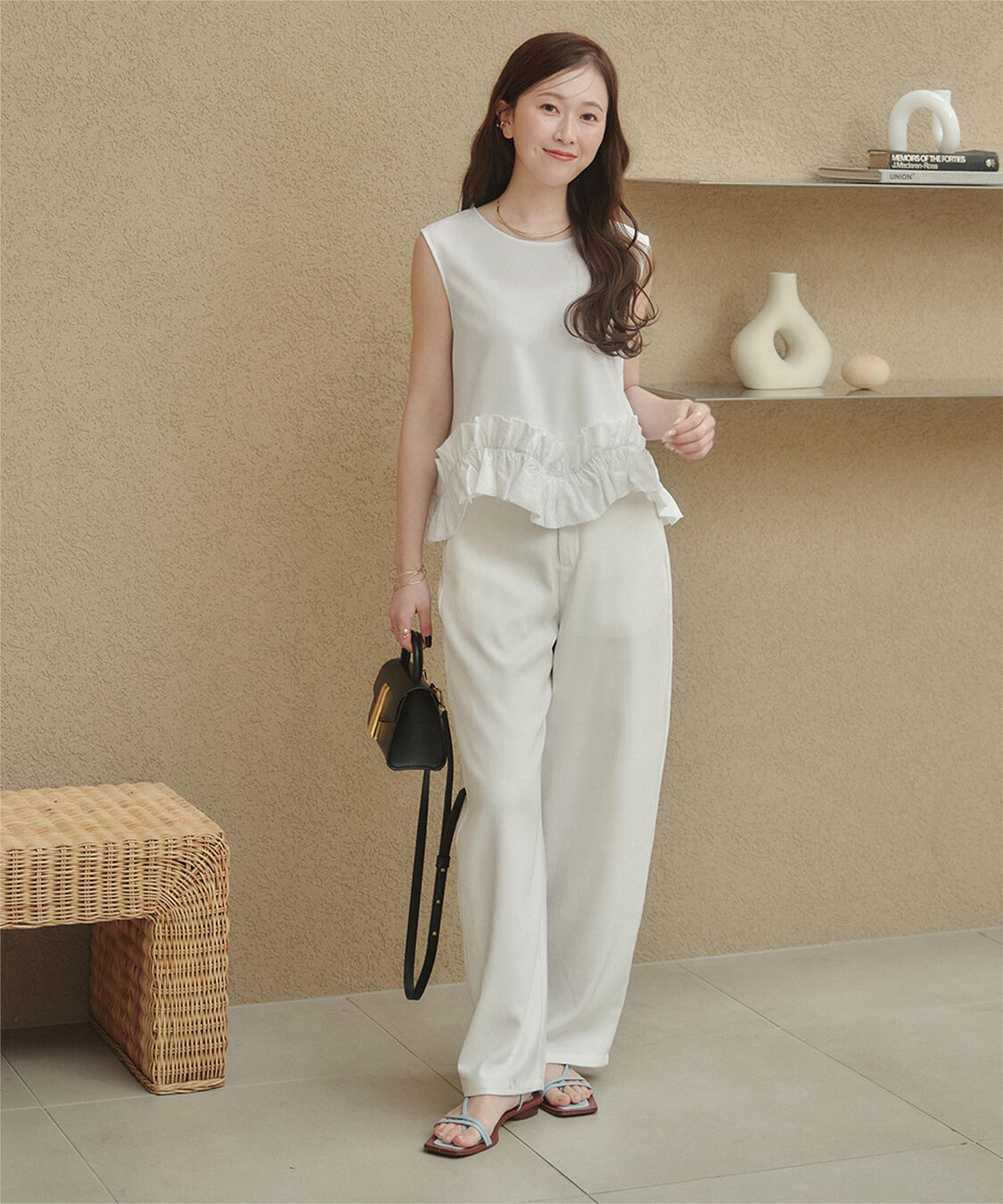 titivate「【ななみさんコラボアイテム】ホイップフリルヘムトップス」|シャツ・ブラウス|