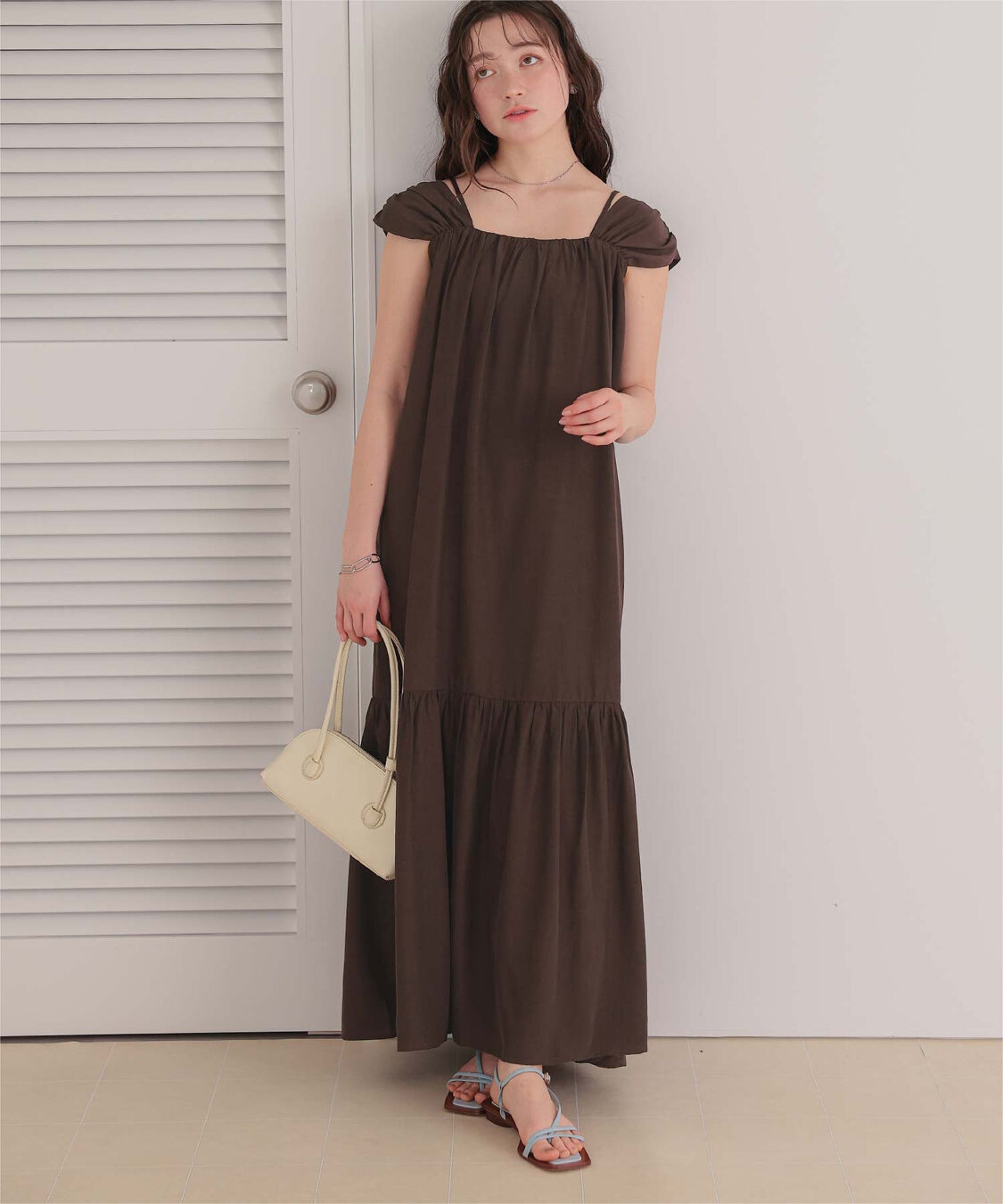 titivate「【ななみさんコラボアイテム】2wayショルダーワンピース」|ワンピース|