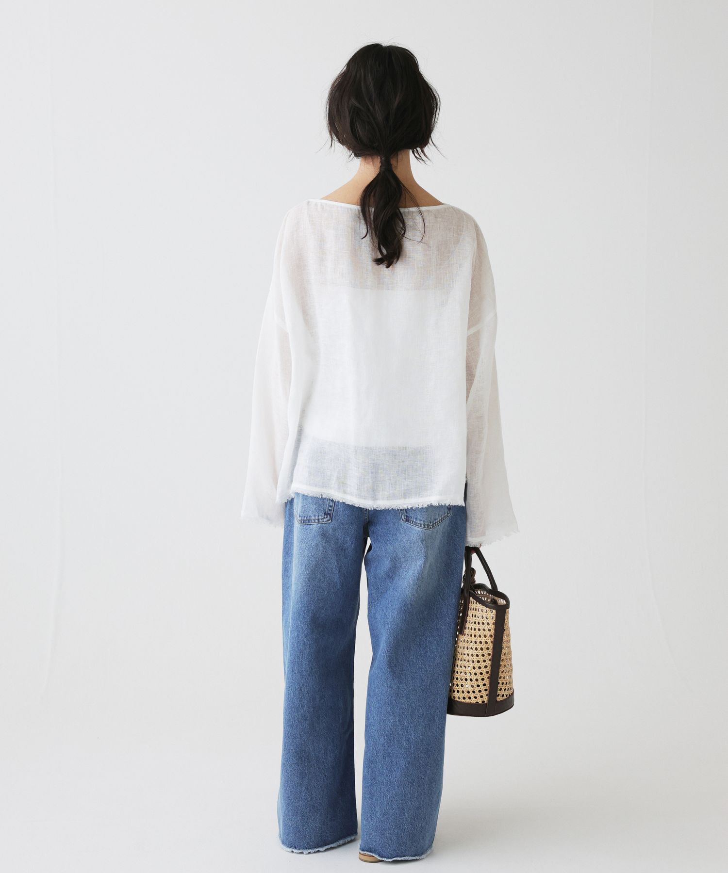 BABYLONE「リネンボートネックブラウス」|シャツ・ブラウス|