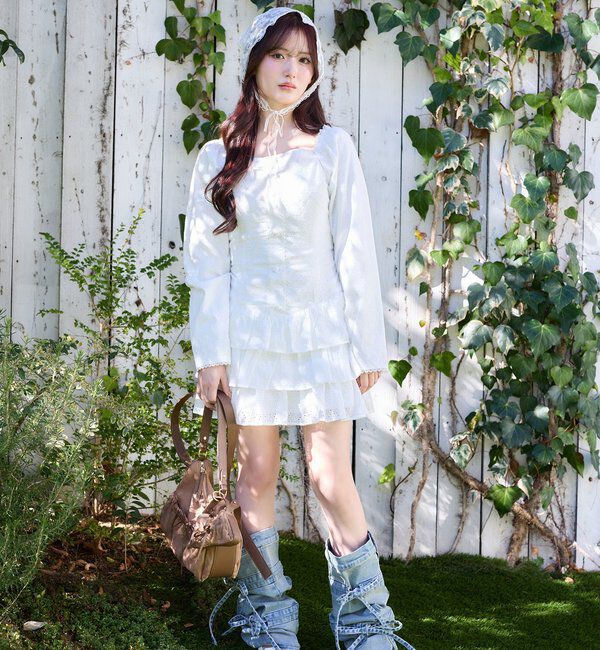  「【Denim Collection】リボンデニムレッグウォーマー」|その他|