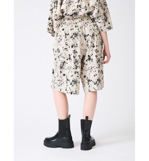 mizuiro ind「mizuiro ind レーヨンリネンプリントショートパンツ」|その他|