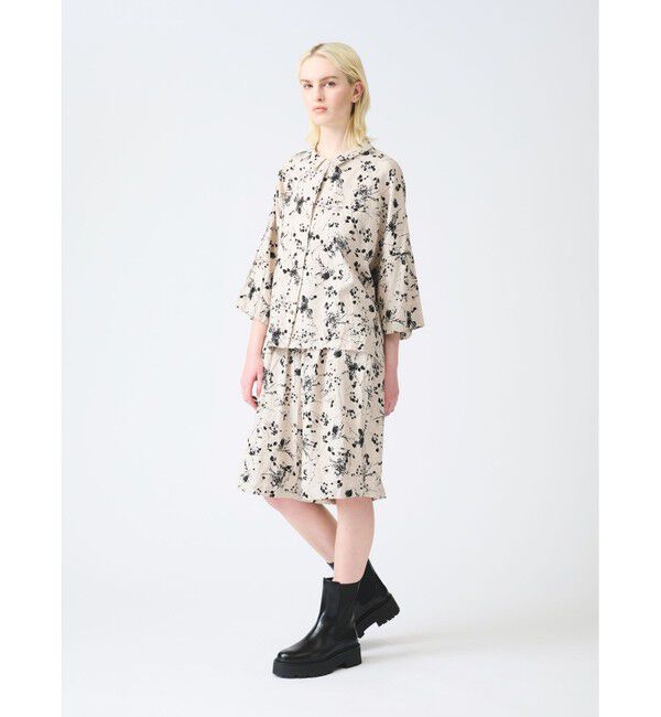 mizuiro ind「mizuiro ind レーヨンリネンプリントショートパンツ」|その他|