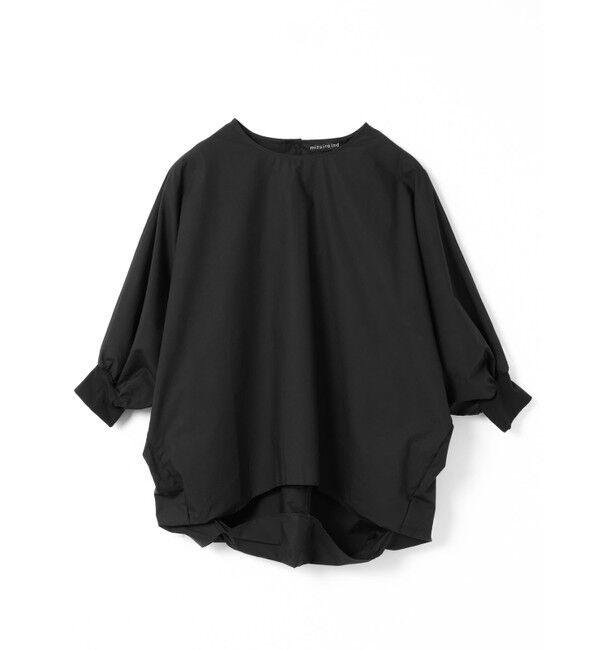 mizuiro ind「mizuiro ind ボートネックコクーンプルオーバー」|Tシャツ・カットソー|ブラック