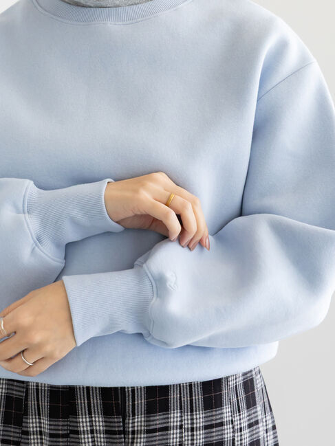 Te chichi「ワンポイント刺繍裏起毛プルオーバー」|Tシャツ・カットソー|サックスブルー